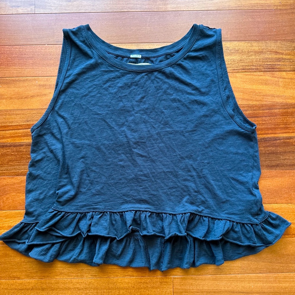 Free People we the free Ellie tank top ruffles black size M
